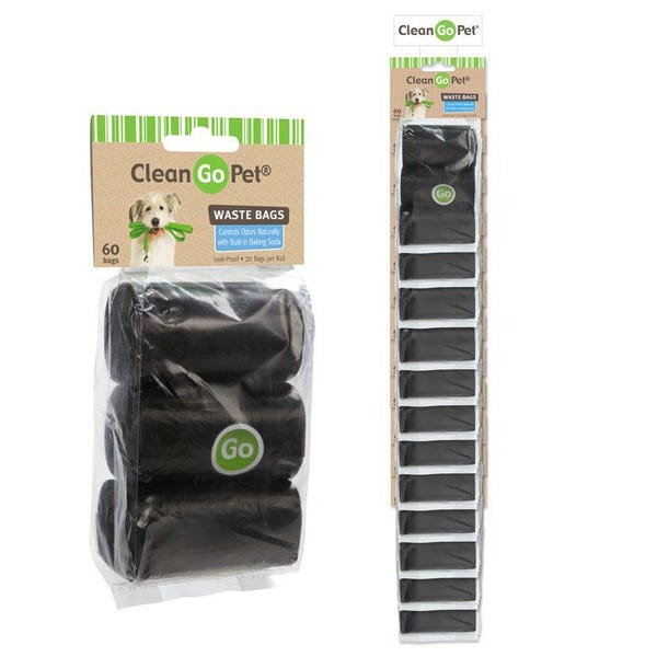 Clean Go Pet Replacement Waste Bag Retail Display Strip, 12 Piece