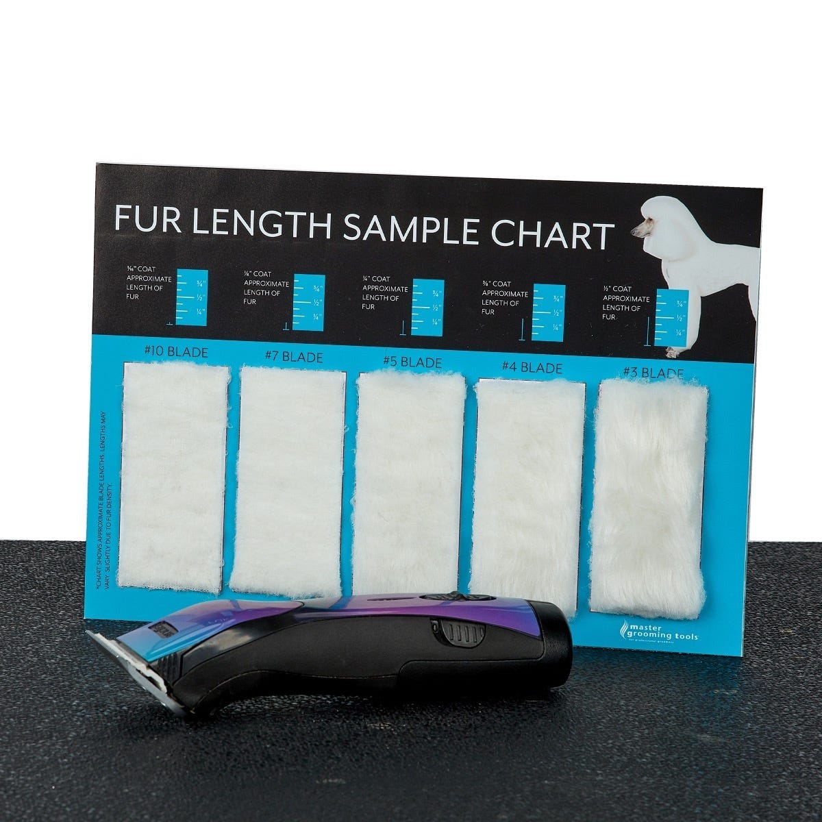 Master Grooming Tools® Hair Length Sample Chart