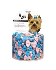 Aria Maddie Dog Bows Canister, 100 pcc